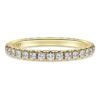 Prsten Eternity Band s diamanty vypěstovanými v laboratoři, celková hmotnost 0,4 karátů, kulatý tvar, 14karátové žluté zlato