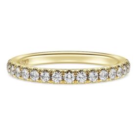 Prsten Eternity Band s diamanty vypěstovanými v laboratoři, celková hmotnost 0,4 karátů, kulatý tvar, 14karátové žluté zlato Prsten Eternity Band s diamanty vypěstovanými v laboratoři, celková hmotnost 0,4 karátů, kulatý tvar, 14karátové žluté zlato