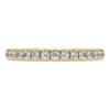 Prsten Eternity Band s diamanty vypěstovanými v laboratoři, celková hmotnost 0,4 karátů, kulatý tvar, 14karátové žluté zlato