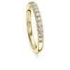 Prsten Eternity Band s diamanty vypěstovanými v laboratoři, celková hmotnost 0,4 karátů, kulatý tvar, 14karátové žluté zlato