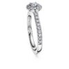 Prsten Eternity Halo Solitaire s diamanty vypěstovanými v laboratoři, celková hmotnost 0,45 karátů, kulatý tvar, stříbro 925 Prsten Eternity Halo Solitaire s diamanty vypěstovanými v laboratoři, celková hmotnost 0,45 karátů, kulatý tvar, stříbro 925