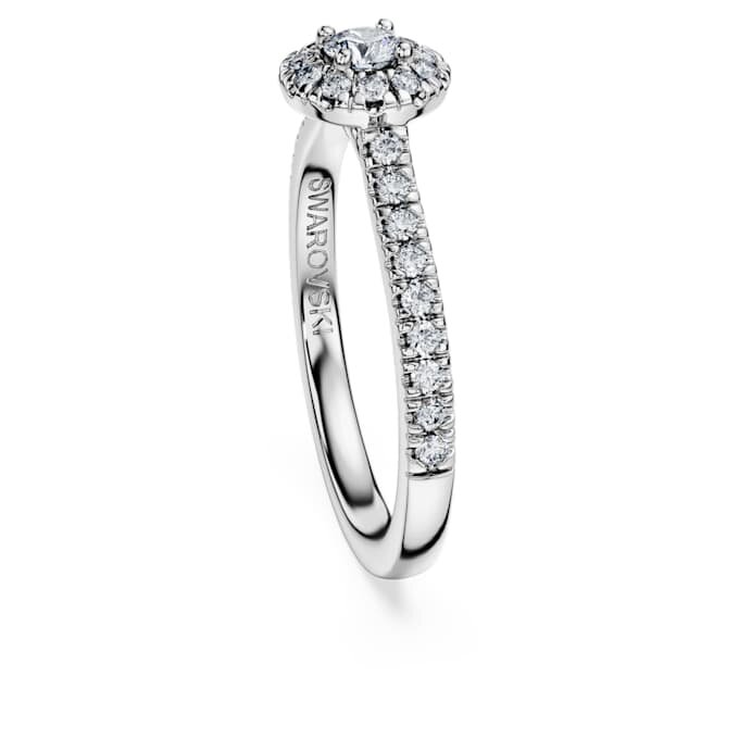 Prsten Eternity Halo Solitaire s diamanty vypěstovanými v laboratoři, celková hmotnost 0,45 karátů, kulatý tvar, stříbro 925 Prsten Eternity Halo Solitaire s diamanty vypěstovanými v laboratoři, celková hmotnost 0,45 karátů, kulatý tvar, stříbro 925