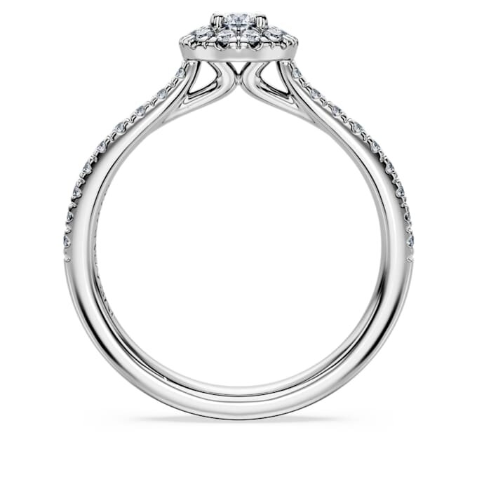 Prsten Eternity Halo Solitaire s diamanty vypěstovanými v laboratoři, celková hmotnost 0,45 karátů, kulatý tvar, stříbro 925 Prsten Eternity Halo Solitaire s diamanty vypěstovanými v laboratoři, celková hmotnost 0,45 karátů, kulatý tvar, stříbro 925