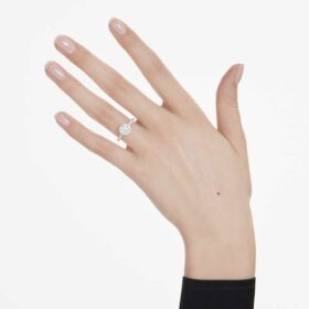 Prsten Eternity Halo Solitaire s diamanty vypěstovanými v laboratoři, celková hmotnost 1,33 karátů, kulatý tvar, 14karátové bílé zlato Prsten Eternity Halo Solitaire s diamanty vypěstovanými v laboratoři, celková hmotnost 1,33 karátů, kulatý tvar, 14karátové bílé zlato