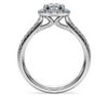 Prsten Eternity Halo Solitaire s diamanty vypěstovanými v laboratoři, celková hmotnost 1,33 karátů, kulatý tvar, 14karátové bílé zlato