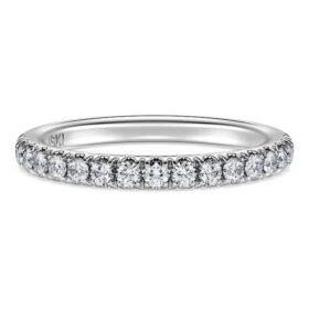 Prsten Eternity s diamanty vypěstovanými v laboratoři, celková hmotnost 0,4 Ct, kulatý tvar, 14K bílé zlato Prsten Eternity s diamanty vypěstovanými v laboratoři, celková hmotnost 0,4 Ct, kulatý tvar, 14K bílé zlato