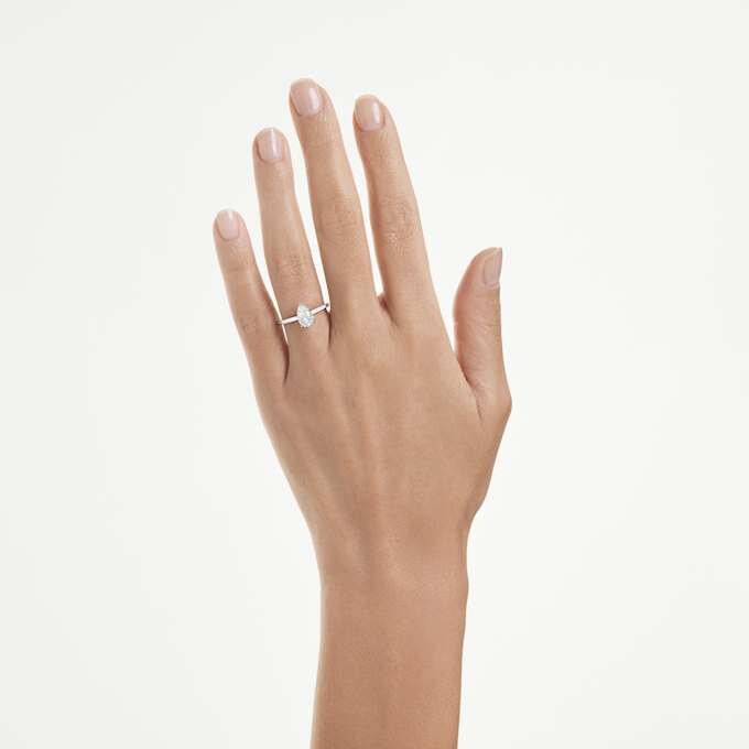 Prsten Eternity Solitaire s diamanty vypěstovanými v laboratoři, celkem 1 karát, hruškový tvar, 14karátové bílé zlato Prsten Eternity Solitaire s diamanty vypěstovanými v laboratoři, celkem 1 karát, hruškový tvar, 14karátové bílé zlato