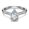 Prsten Eternity Solitaire s diamanty vypěstovanými v laboratoři, celkem 1 karát, hruškový tvar, 14karátové bílé zlato Prsten Eternity Solitaire s diamanty vypěstovanými v laboratoři, celkem 1 karát, hruškový tvar, 14karátové bílé zlato