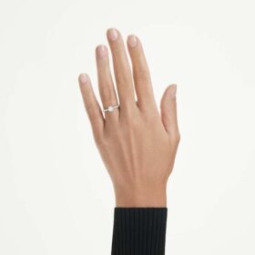 Prsten Eternity Solitaire s diamanty vypěstovanými v laboratoři, celková hmotnost 1,2 Ct, kulatý tvar, 14K bílé zlato