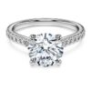 Prsten Eternity Solitaire s diamanty vypěstovanými v laboratoři, celková hmotnost 2,2 Ct, kulatý tvar, 14K bílé zlato Prsten Eternity Solitaire s diamanty vypěstovanými v laboratoři, celková hmotnost 2,2 Ct, kulatý tvar, 14K bílé zlato