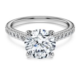 Prsten Eternity Solitaire s diamanty vypěstovanými v laboratoři, celková hmotnost 2,2 Ct, kulatý tvar, 14K bílé zlato Prsten Eternity Solitaire s diamanty vypěstovanými v laboratoři, celková hmotnost 2,2 Ct, kulatý tvar, 14K bílé zlato