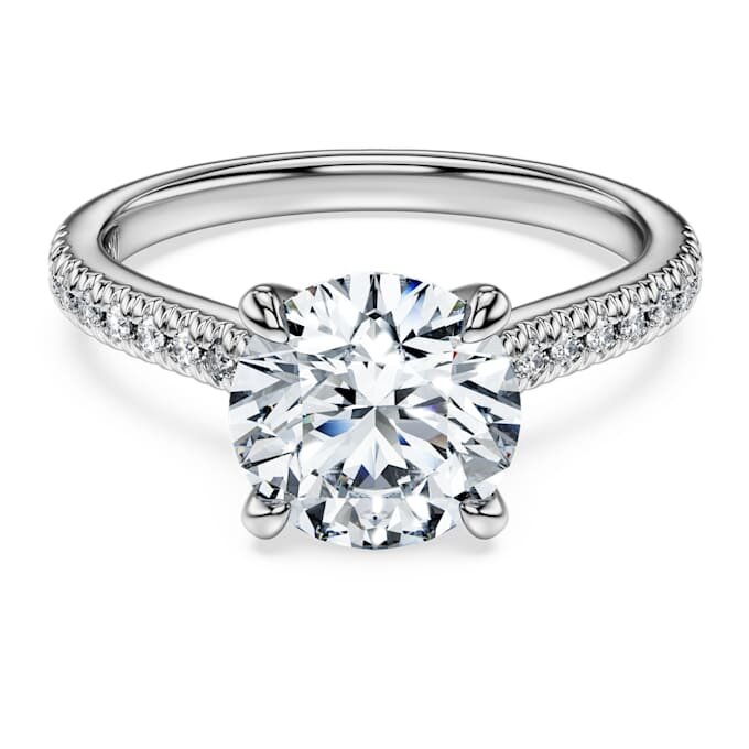 Prsten Eternity Solitaire s diamanty vypěstovanými v laboratoři, celková hmotnost 2,2 Ct, kulatý tvar, 14K bílé zlato Prsten Eternity Solitaire s diamanty vypěstovanými v laboratoři, celková hmotnost 2,2 Ct, kulatý tvar, 14K bílé zlato