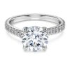 Prsten Eternity Solitaire s diamanty vypěstovanými v laboratoři, celková hmotnost 2,25 Ct, kulatý tvar, 14K bílé zlato Prsten Eternity Solitaire s diamanty vypěstovanými v laboratoři, celková hmotnost 2,25 Ct, kulatý tvar, 14K bílé zlato