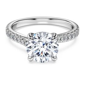 Prsten Eternity Solitaire s diamanty vypěstovanými v laboratoři, celková hmotnost 2,25 Ct, kulatý tvar, 14K bílé zlato Prsten Eternity Solitaire s diamanty vypěstovanými v laboratoři, celková hmotnost 2,25 Ct, kulatý tvar, 14K bílé zlato