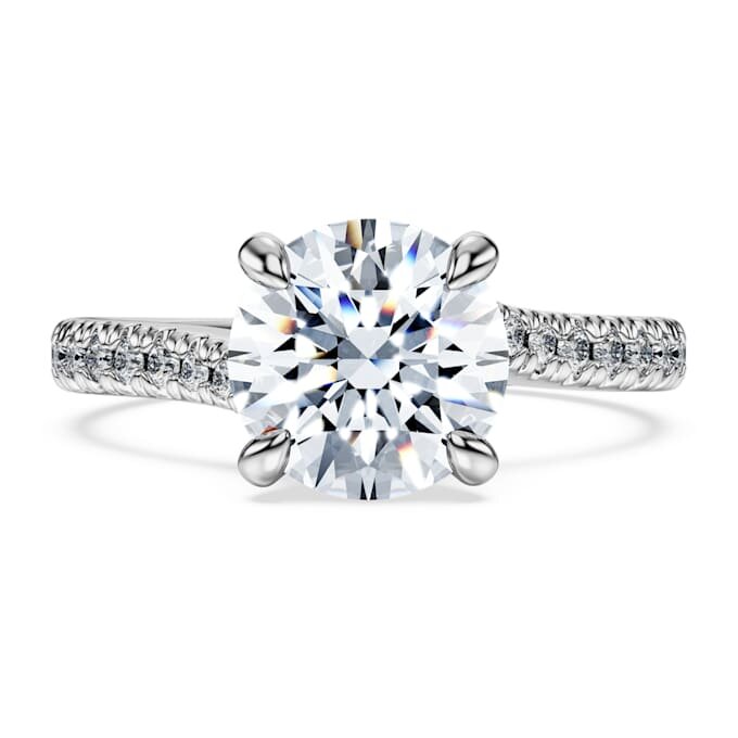 Prsten Eternity Solitaire s diamanty vypěstovanými v laboratoři, celková hmotnost 2,25 Ct, kulatý tvar, 14K bílé zlato Prsten Eternity Solitaire s diamanty vypěstovanými v laboratoři, celková hmotnost 2,25 Ct, kulatý tvar, 14K bílé zlato
