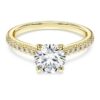 Prsten Eternity Solitaire s laboratorně vypěstovanými diamanty o celkové hmotnosti 1,2 karátu, kulatý tvar, 14karátové žluté zlato Prsten Eternity Solitaire s laboratorně vypěstovanými diamanty o celkové hmotnosti 1,2 karátu, kulatý tvar, 14karátové žluté zlato