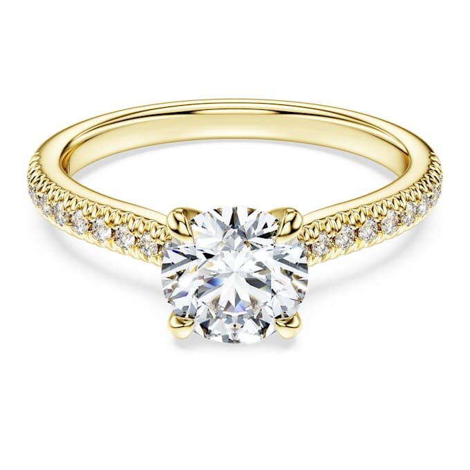 Prsten Eternity Solitaire s laboratorně vypěstovanými diamanty o celkové hmotnosti 1,2 karátu, kulatý tvar, 14karátové žluté zlato Prsten Eternity Solitaire s laboratorně vypěstovanými diamanty o celkové hmotnosti 1,2 karátu, kulatý tvar, 14karátové žluté zlato