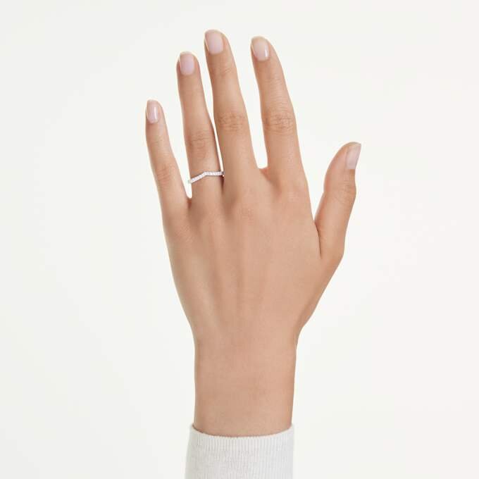 Prsten Eternity V Band s diamanty vypěstovanými v laboratoři, celkem 0,25 karátu, kulatý tvar, 14K bílé zlato Prsten Eternity V Band s diamanty vypěstovanými v laboratoři, celkem 0,25 karátu, kulatý tvar, 14K bílé zlato