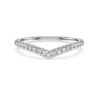 Prsten Eternity V Band s diamanty vypěstovanými v laboratoři, celkem 0,25 karátu, kulatý tvar, 14K bílé zlato Prsten Eternity V Band s diamanty vypěstovanými v laboratoři, celkem 0,25 karátu, kulatý tvar, 14K bílé zlato