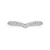 Prsten Eternity V Band s diamanty vypěstovanými v laboratoři, celkem 0,25 karátu, kulatý tvar, 14K bílé zlato Prsten Eternity V Band s diamanty vypěstovanými v laboratoři, celkem 0,25 karátu, kulatý tvar, 14K bílé zlato