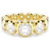 Prsten Imber s kombinací kulatých brusů, bílý, pozlacený Prsten Imber s kombinací kulatých brusů, bílý, pozlacený