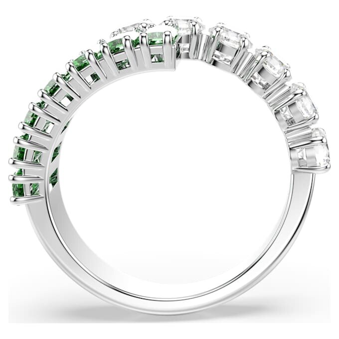 Prsten Matrix s různými briliantovými výbrusy, zelený, pokovený rhodiem Prsten Matrix s různými briliantovými výbrusy, zelený, pokovený rhodiem