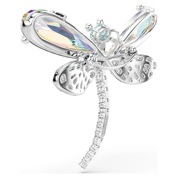 Přívěsek a brož Ariana Grande X Swarovski s křišťálovou perlou, smíšenými briliantovými výbrusy, motivem vážky, bílá, rhodiovaná Přívěsek a brož Ariana Grande X Swarovski s křišťálovou perlou, smíšenými briliantovými výbrusy, motivem vážky, bílá, rhodiovaná