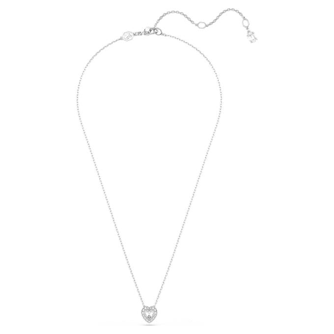 Přívěsek Ariana Grande X Swarovski s různými briliantovými výbrusy, srdce, bílý, pokovený rhodiem Přívěsek Ariana Grande X Swarovski s různými briliantovými výbrusy, srdce, bílý, pokovený rhodiem