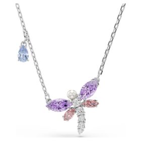 Přívěsek Ariana Grande X Swarovski s různými briliantovými výbrusy, vážka, vícebarevný, pokovený rhodiem