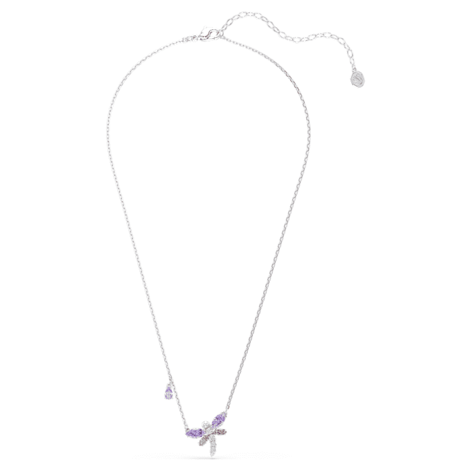 Přívěsek Ariana Grande X Swarovski s různými briliantovými výbrusy, vážka, vícebarevný, pokovený rhodiem Přívěsek Ariana Grande X Swarovski s různými briliantovými výbrusy, vážka, vícebarevný, pokovený rhodiem