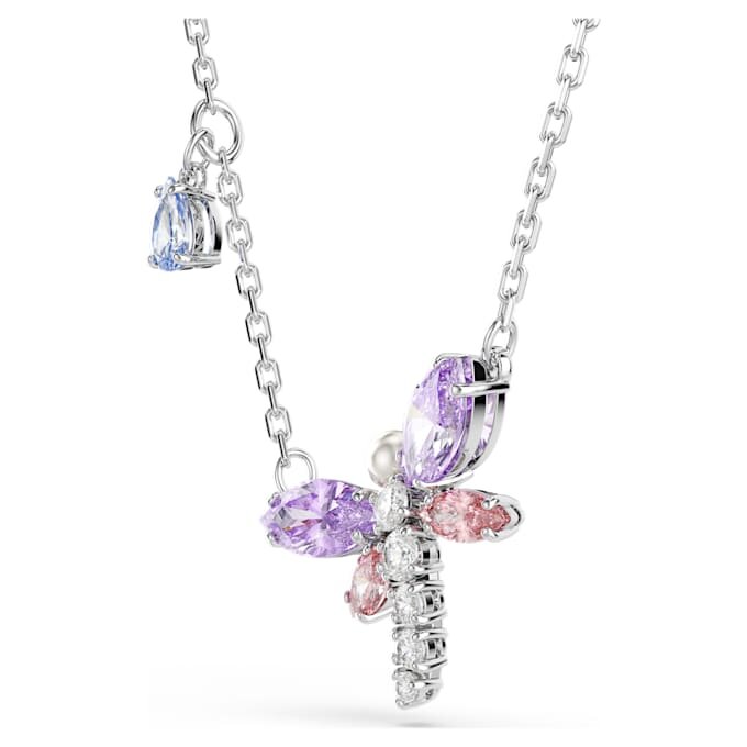 Přívěsek Ariana Grande X Swarovski s různými briliantovými výbrusy, vážka, vícebarevný, pokovený rhodiem Přívěsek Ariana Grande X Swarovski s různými briliantovými výbrusy, vážka, vícebarevný, pokovený rhodiem