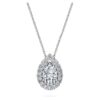 Přívěsek Eternity Halo Solitaire s diamanty vypěstovanými v laboratoři, celková hmotnost 1 Ct, hruškovitý tvar, 14K bílé zlato Přívěsek Eternity Halo Solitaire s diamanty vypěstovanými v laboratoři, celková hmotnost 1 Ct, hruškovitý tvar, 14K bílé zlato