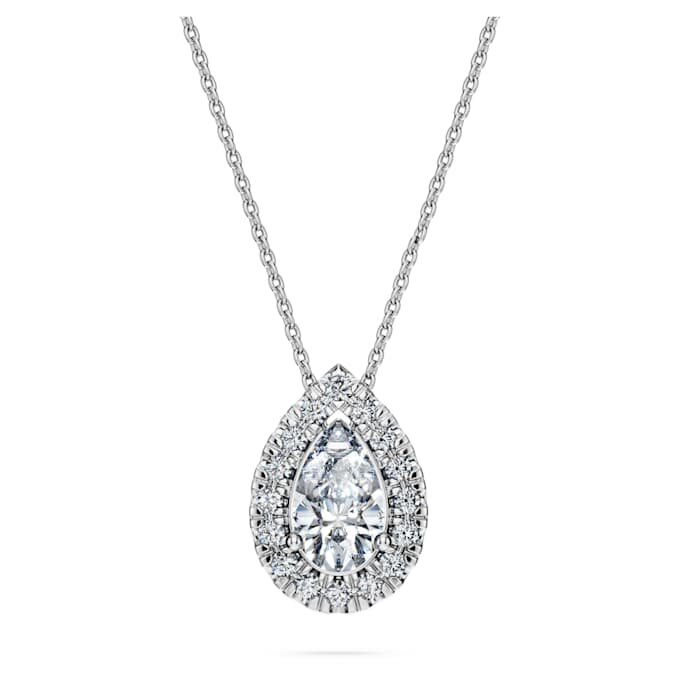 Přívěsek Eternity Halo Solitaire s diamanty vypěstovanými v laboratoři, celková hmotnost 1 Ct, hruškovitý tvar, 14K bílé zlato Přívěsek Eternity Halo Solitaire s diamanty vypěstovanými v laboratoři, celková hmotnost 1 Ct, hruškovitý tvar, 14K bílé zlato