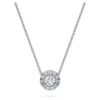 Přívěsek Eternity Halo Solitaire s laboratorně vypěstovanými diamanty 0,23 ct celkem, kulatý tvar, stříbro 925 Přívěsek Eternity Halo Solitaire s laboratorně vypěstovanými diamanty 0,23 ct celkem, kulatý tvar, stříbro 925