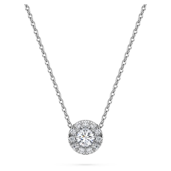 Přívěsek Eternity Halo Solitaire s laboratorně vypěstovanými diamanty 0,23 ct celkem, kulatý tvar, stříbro 925 Přívěsek Eternity Halo Solitaire s laboratorně vypěstovanými diamanty 0,23 ct celkem, kulatý tvar, stříbro 925
