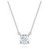 Přívěsek Eternity Solitaire s diamanty vypěstovanými v laboratoři, 1 Ct Tw, kulatý tvar, 14K bílé zlato Přívěsek Eternity Solitaire s diamanty vypěstovanými v laboratoři, 1 Ct Tw, kulatý tvar, 14K bílé zlato