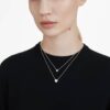 Přívěsek Eternity Solitaire s diamanty vypěstovanými v laboratoři, 2 karátů celkem, kulatý tvar, 14K bílé zlato Přívěsek Eternity Solitaire s diamanty vypěstovanými v laboratoři, 2 karátů celkem, kulatý tvar, 14K bílé zlato