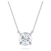 Přívěsek Eternity Solitaire s diamanty vypěstovanými v laboratoři, 2 karátů celkem, kulatý tvar, 14K bílé zlato Přívěsek Eternity Solitaire s diamanty vypěstovanými v laboratoři, 2 karátů celkem, kulatý tvar, 14K bílé zlato