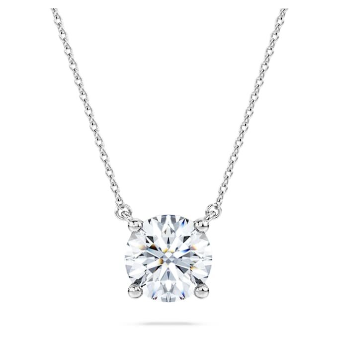 Přívěsek Eternity Solitaire s diamanty vypěstovanými v laboratoři, 2 karátů celkem, kulatý tvar, 14K bílé zlato Přívěsek Eternity Solitaire s diamanty vypěstovanými v laboratoři, 2 karátů celkem, kulatý tvar, 14K bílé zlato