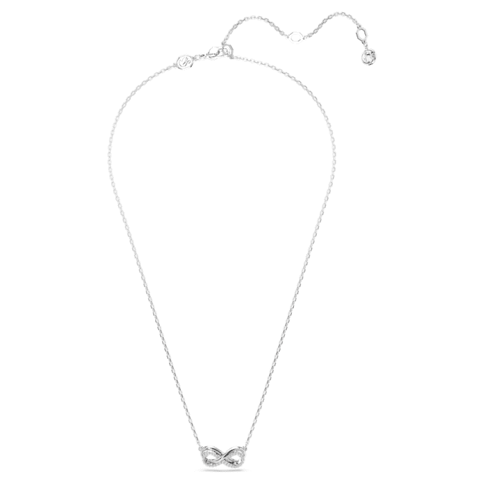 Přívěsek Hyperbola Pavé, Infinity, bílý, rhodiovaný Přívěsek Hyperbola Pavé, Infinity, bílý, rhodiovaný
