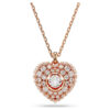 Přívěsek Idyllia Crystal Pearl, srdce, bílý, pokovený růžovým zlatem Přívěsek Idyllia Crystal Pearl, srdce, bílý, pokovený růžovým zlatem