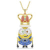 Přívěsek Minions King Bob s pavé, vícebarevný, pozlacený Přívěsek Minions King Bob s pavé, vícebarevný, pozlacený