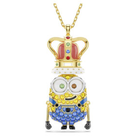 Přívěsek Minions King Bob s pavé, vícebarevný, pozlacený
