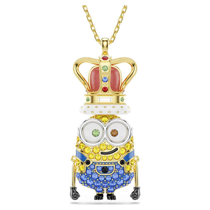 Přívěsek Minions King Bob s pavé, vícebarevný, pozlacený Přívěsek Minions King Bob s pavé, vícebarevný, pozlacený
