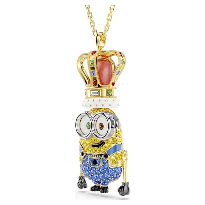 Přívěsek Minions King Bob s pavé, vícebarevný, pozlacený Přívěsek Minions King Bob s pavé, vícebarevný, pozlacený
