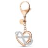 Přívěsek na kabelku „Infinity and Heart“, bílý, povrchová úprava z kombinace kovů Přívěsek na kabelku „Infinity and Heart“, bílý, povrchová úprava z kombinace kovů