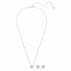 Sada Ariana Grande X Swarovski s různými briliantovými výbrusy, srdce, bílá, pokovená rhodiem Sada Ariana Grande X Swarovski s různými briliantovými výbrusy, srdce, bílá, pokovená rhodiem