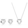 Sada Ariana Grande X Swarovski s různými briliantovými výbrusy, srdce, bílá, pokovená rhodiem Sada Ariana Grande X Swarovski s různými briliantovými výbrusy, srdce, bílá, pokovená rhodiem