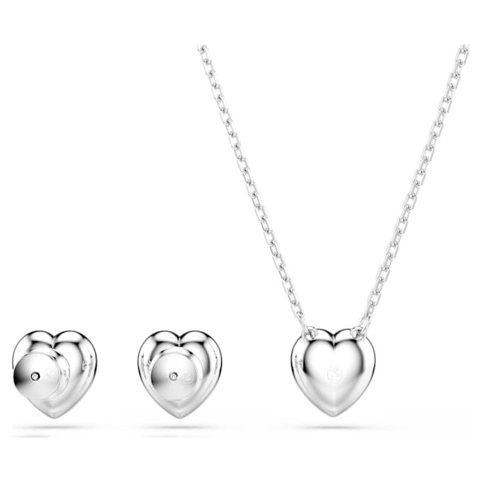 Sada Ariana Grande X Swarovski s různými briliantovými výbrusy, srdce, bílá, pokovená rhodiem Sada Ariana Grande X Swarovski s různými briliantovými výbrusy, srdce, bílá, pokovená rhodiem