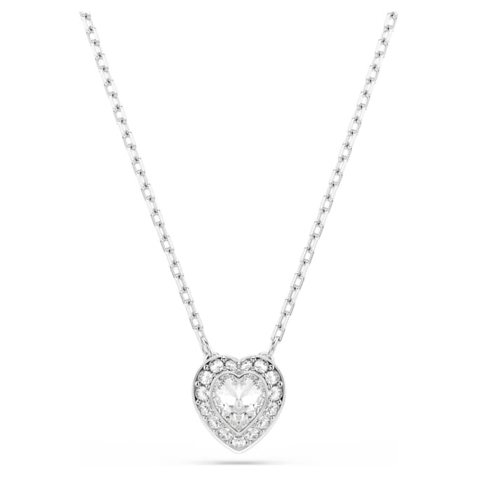 Sada Ariana Grande X Swarovski s různými briliantovými výbrusy, srdce, bílá, pokovená rhodiem Sada Ariana Grande X Swarovski s různými briliantovými výbrusy, srdce, bílá, pokovená rhodiem
